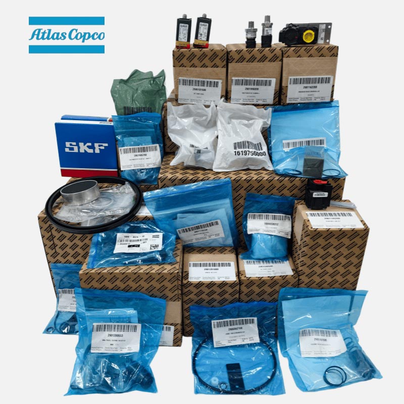 Atlas Copco Luftkompressor Reservedeler Originalt Oljefilter Luftfilter Trykksensor Magnetventil Filterventil Servicesett
