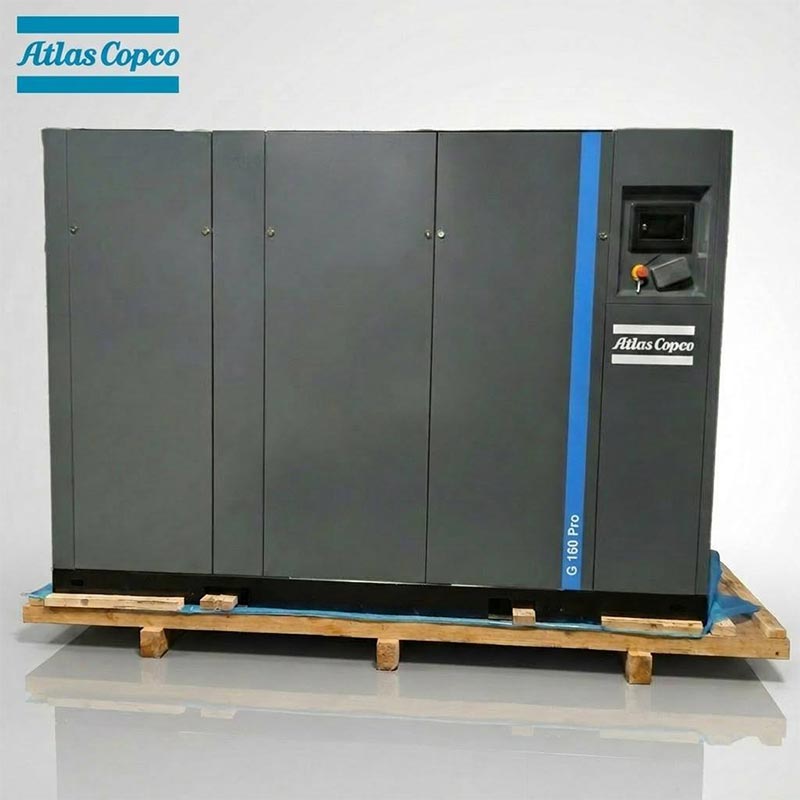 Atlas Copco GA160 Pro 160kW 215HK oljeinjisert roterende skrueluftkompressor 7,5 10Bar 1543CFM