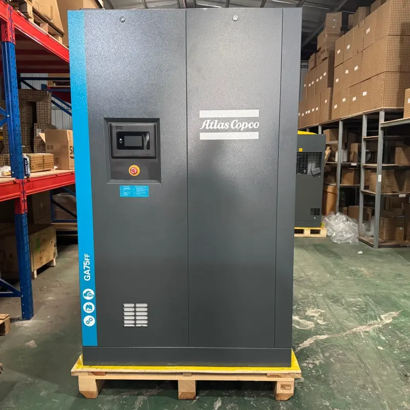Atlas Copco GA75FF oljeinjisert skruekompressor 75 kW 100 HK integrert tørketrommel ekte
