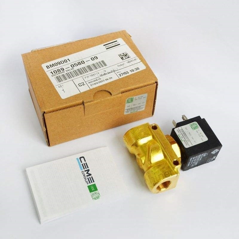 Atlas Copco Inverter magnetventil GA37VSD Metal Model 1089058009 for industrielle kompressorer